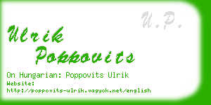 ulrik poppovits business card